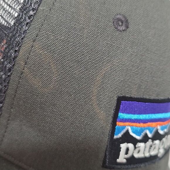 Patagonia Unisex Gray Trucker Cap Snapback Mesh Hat Casual - Picture 5 of 5